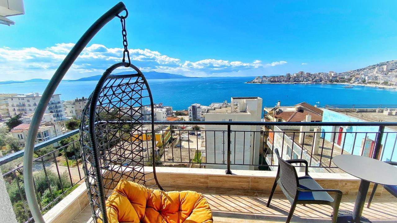 Blissful Apartments Sarande Bagian luar foto